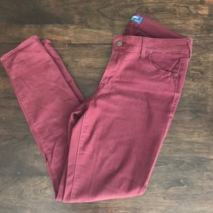 High rise Maroon Rockstar jeans